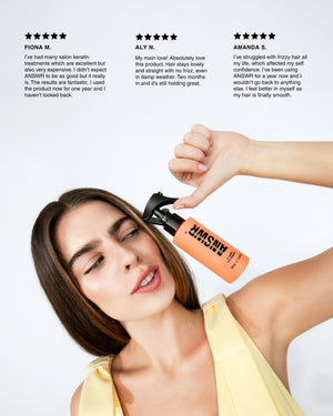 At-home keratin treatment +  Flyaway control stick